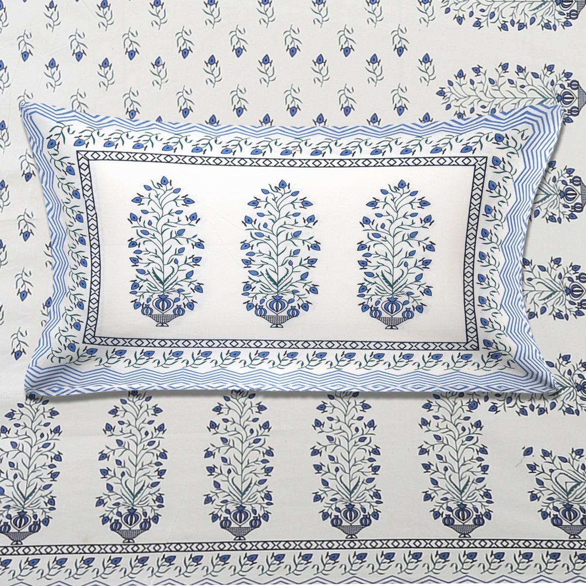 FORTUNE Elegance Print Double Bedsheet – 100% Pure Cotton