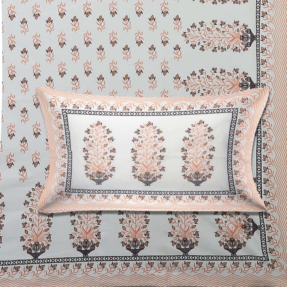 FORTUNE Elegance Print Double Bedsheet – 100% Pure Cotton