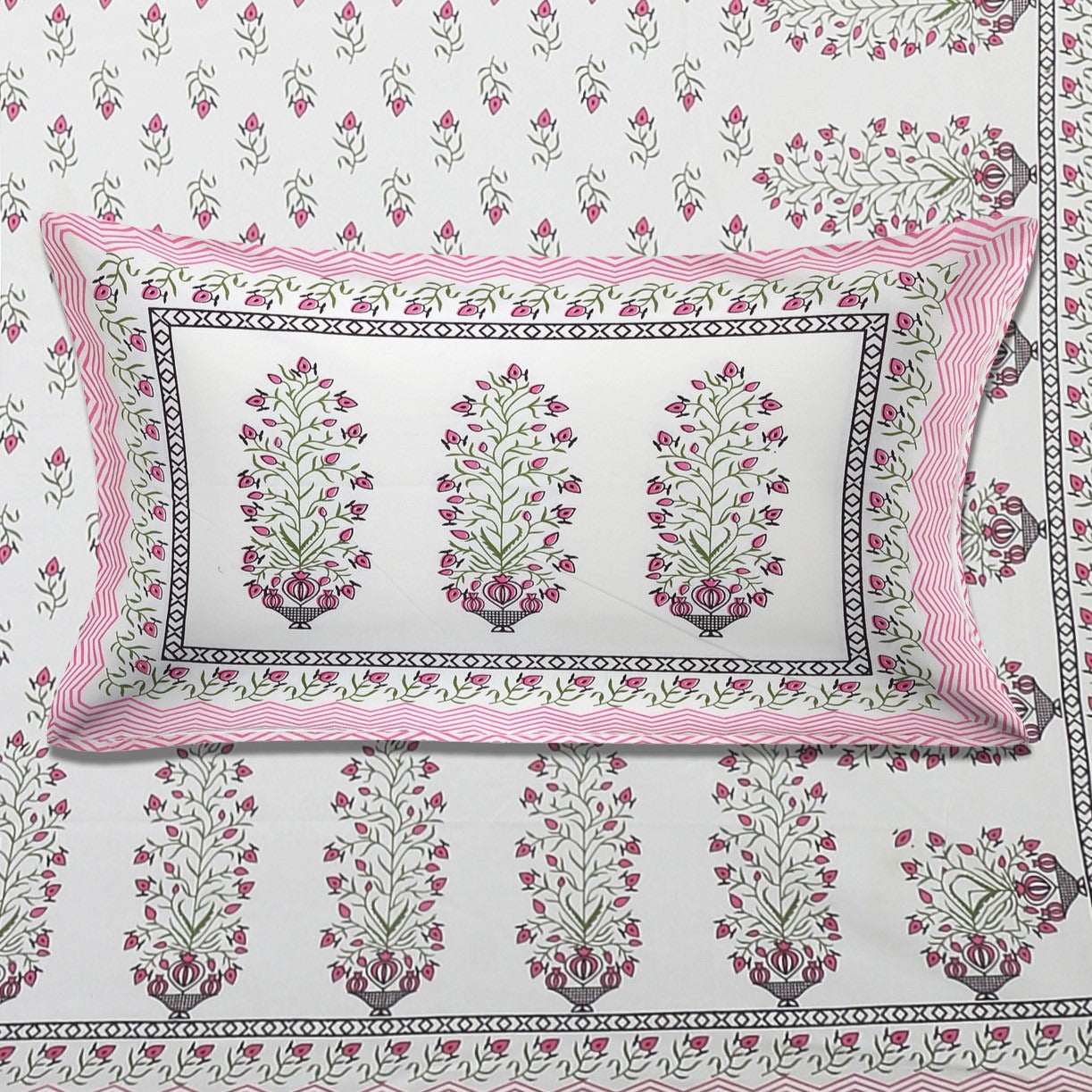 FORTUNE Elegance Print Double Bedsheet – 100% Pure Cotton