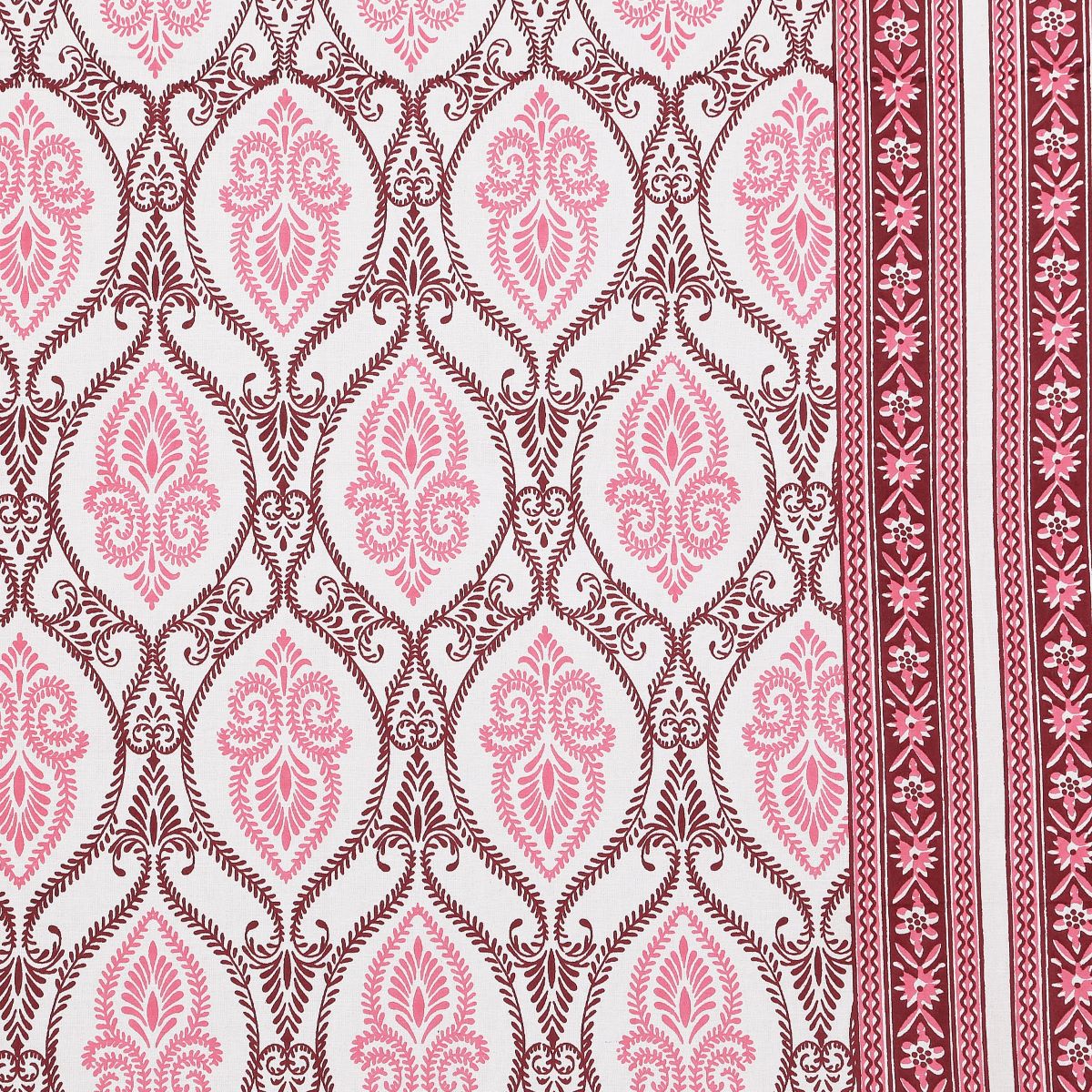 FORTUNE Ethnic Print Double Bedsheet – 100% Pure Cotton