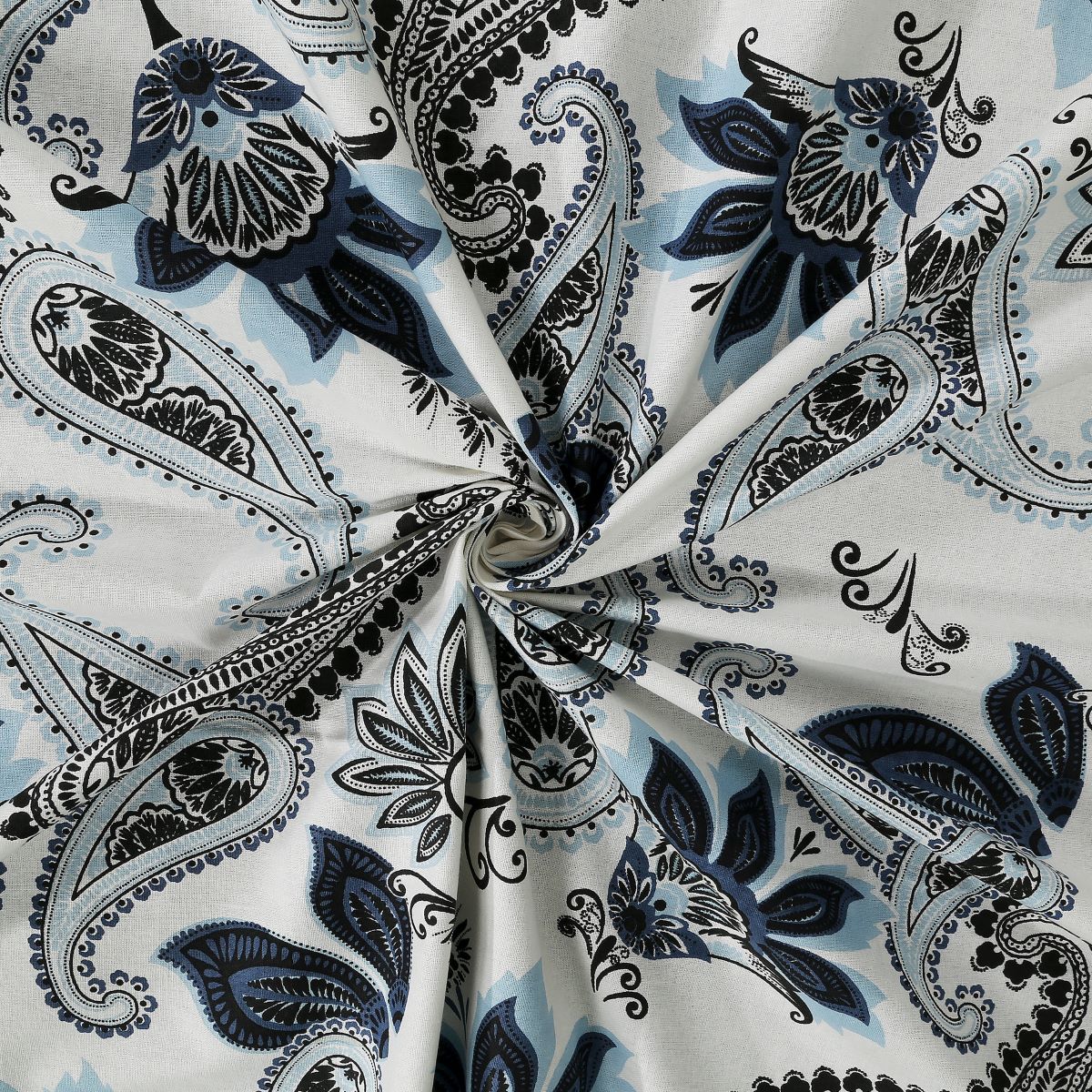 FORTUNE Paisley Charm Cotton Bedsheet – Double Bed Size