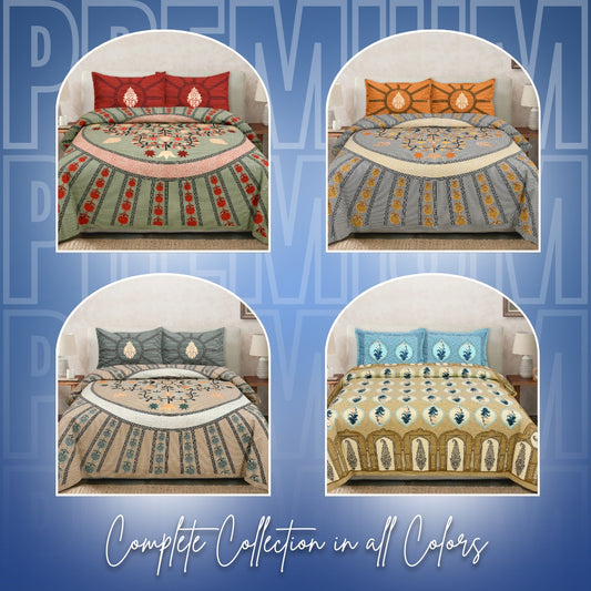 ROSEGOLD Elegant Traditional Prints Double Bedsheet – 100% Pure Cotton