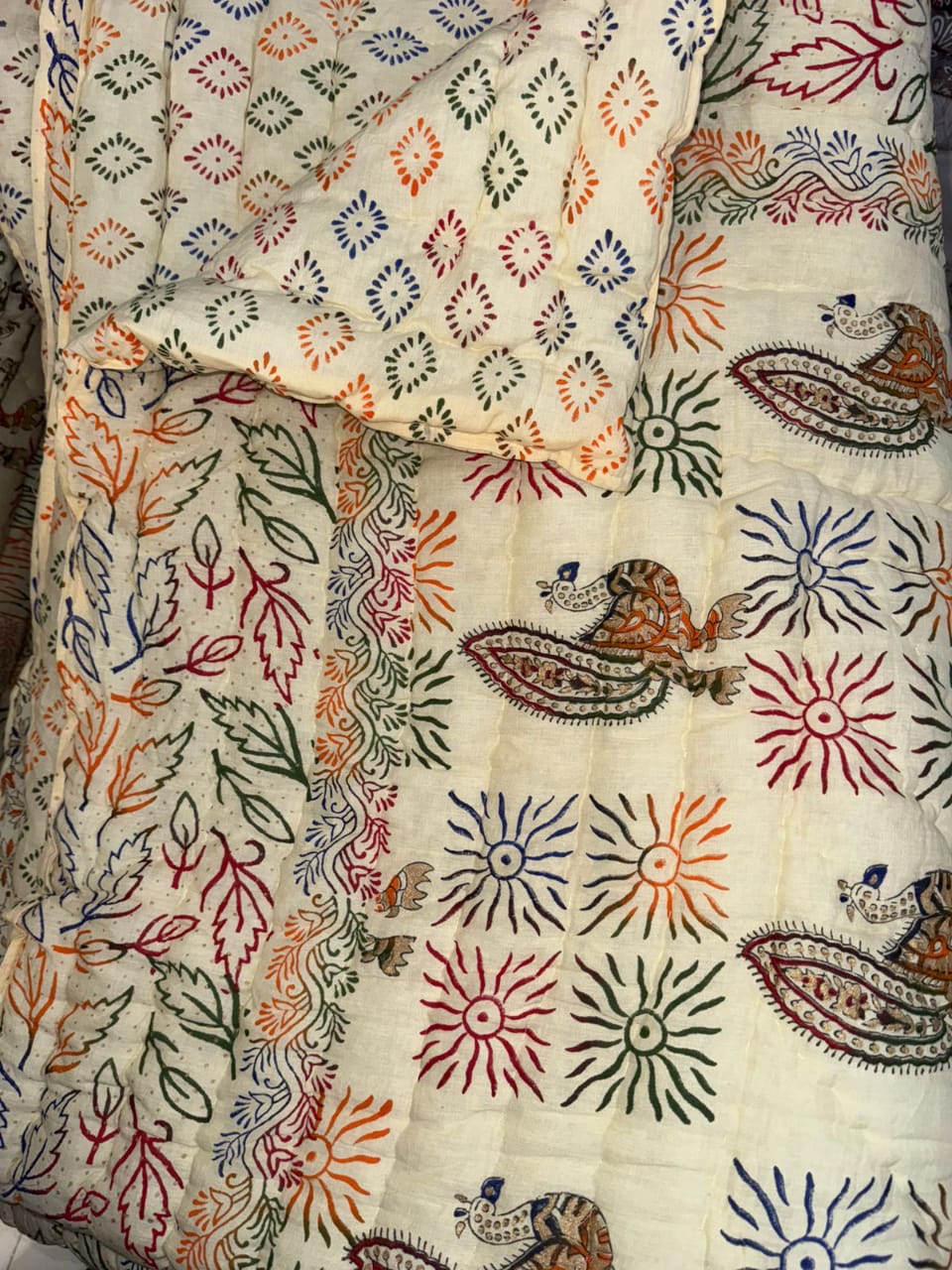 Peacock Motif Jaipuri Razai