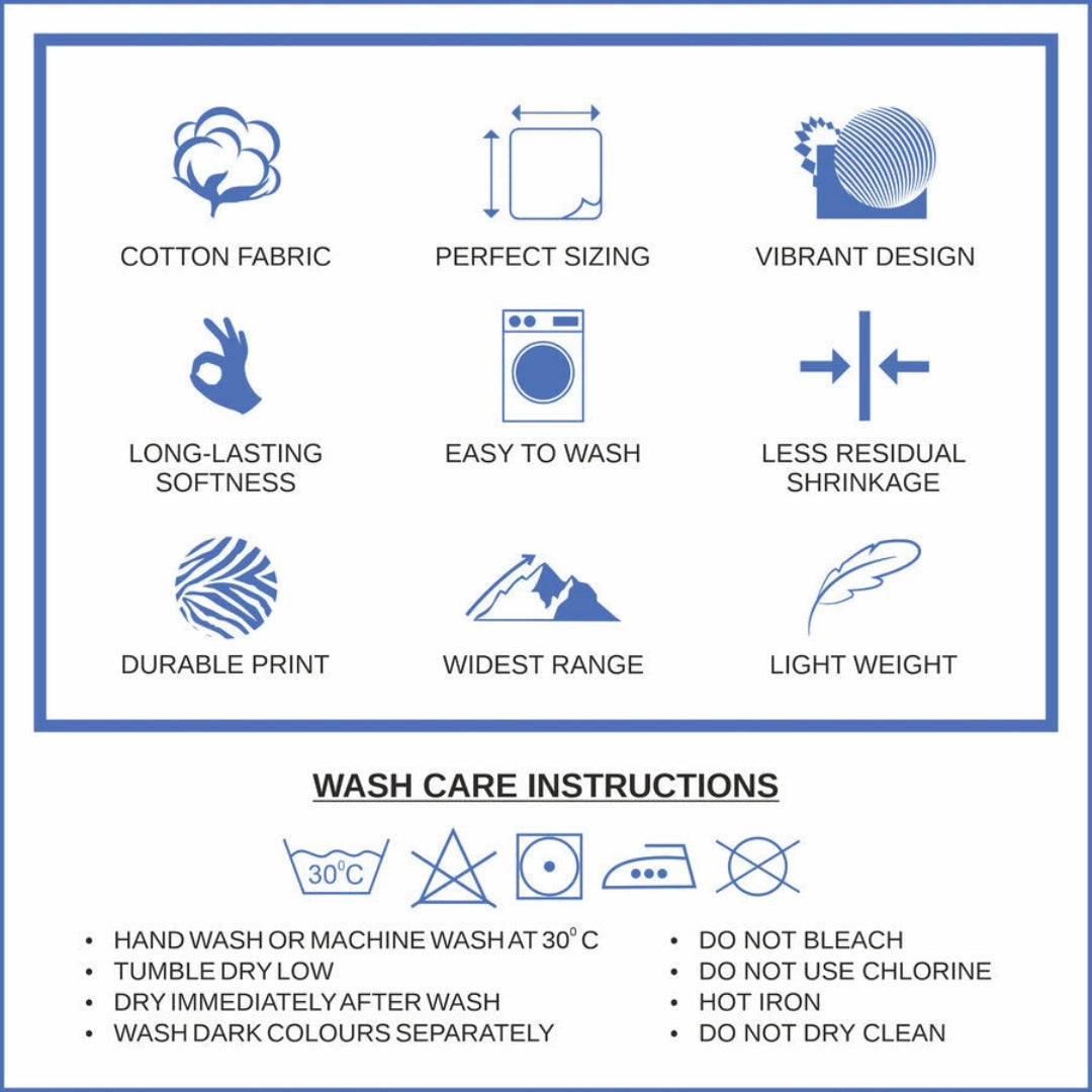 Wash care instructions with icons and text on a white background