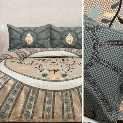 ROSEGOLD Elegant Traditional Prints Double Bedsheet – 100% Pure Cotton