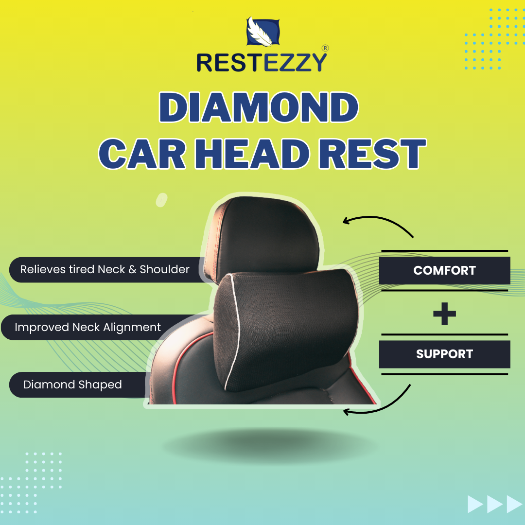 RestEzzy Diamond Car Head Rest