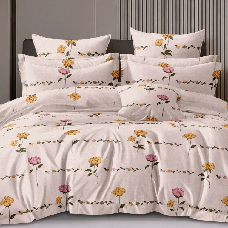 Carnation Line Art Fibre Comforter – Double/King Size