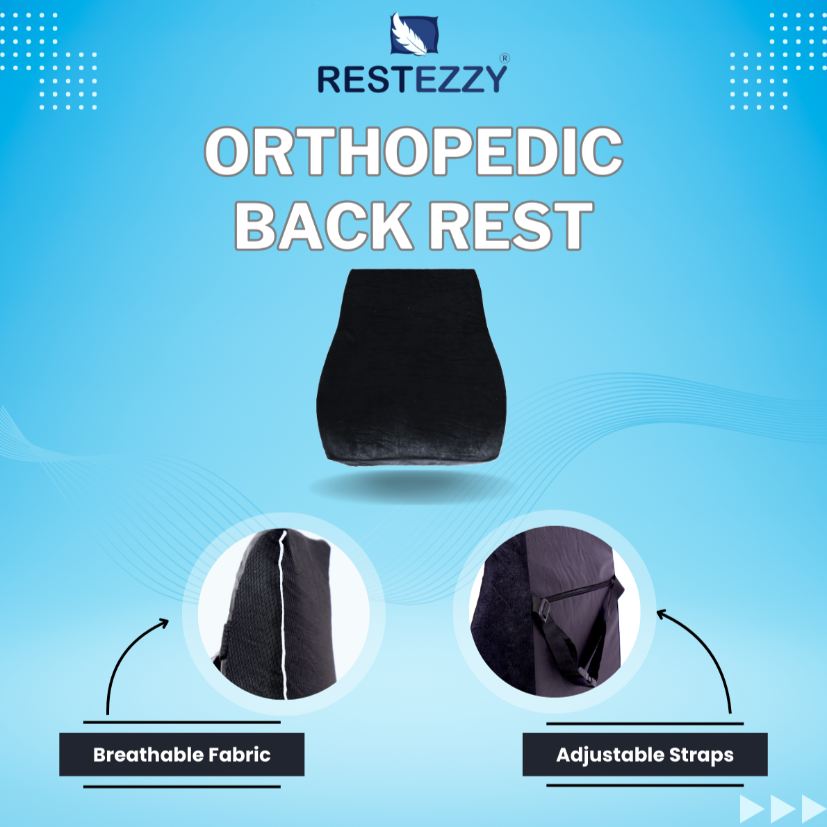 RestEzzy Orthopedic Back Rest