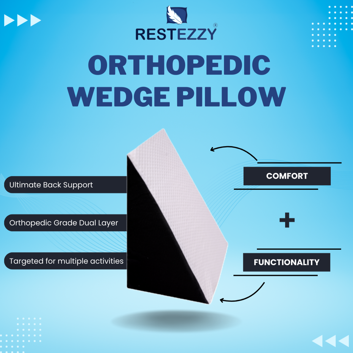 RestEzzy Orthopedic Wedge Pillow